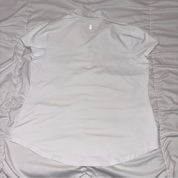 Tommy Bahama Aubrey IslandZone Mock Top Large White Women’s Zip Neck - Picture 4 of 7